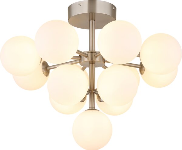 Globo Lighting plafoniera in metallo nichel opaco, 13x G9 LED