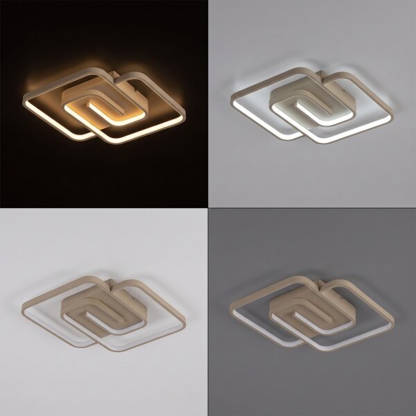 BRILAGI - plafoniera LED dimmerabile VELO LED/64W/230V 48x48 cm beige + telecomando