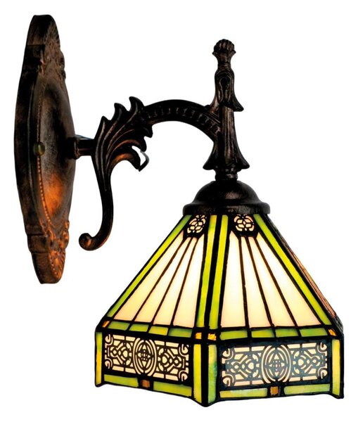 BRILAGI - lampada da parete Tiffany in vetro colorato EMERALD 1xE14/40W/230V