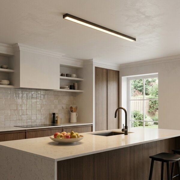 LED Plafoniera/Sospensione a cavo LED/44W/230V 3000K 120 cm nero
