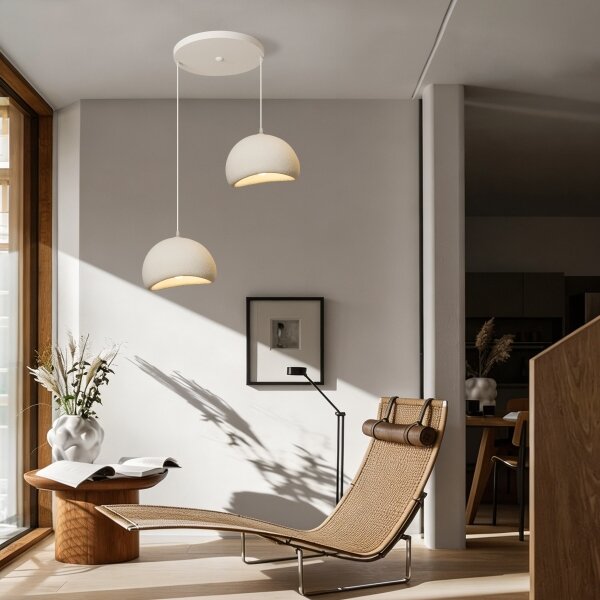 BRILAGI - Lampadario a sospensione su cavo WABI SABI 2xE27/60W/230V bianco