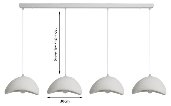 BRILAGI - Lampadario a sospensione con cavo WABI SABI 4xE27/60W/230V bianco