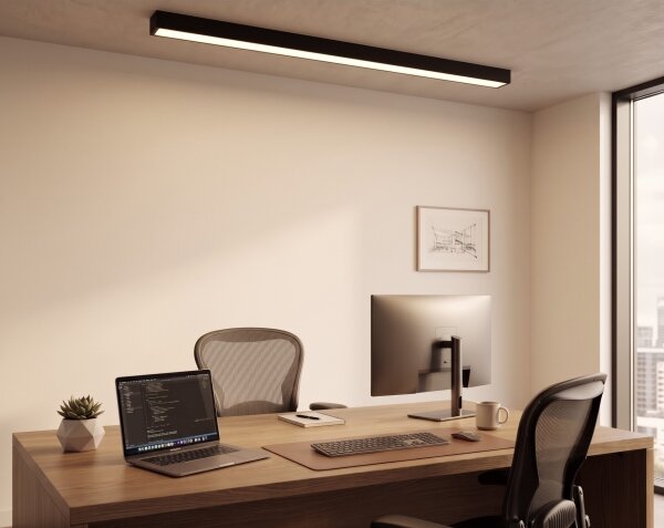 LED Plafoniera/Sospensione a cavo LED/44W/230V 3000K 120 cm nero