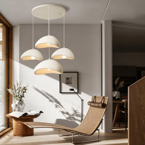 BRILAGI - Lampadario a sospensione con cavo WABI SABI 4xE27/60W/230V bianco
