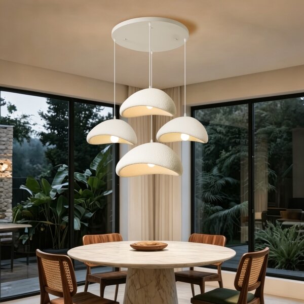 BRILAGI - Lampadario a sospensione con cavo WABI SABI 4xE27/60W/230V bianco