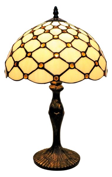 BRILAGI - Tiffany lampada da tavolo in vetro IVORY SMOOTH 1xE27/60W/230V