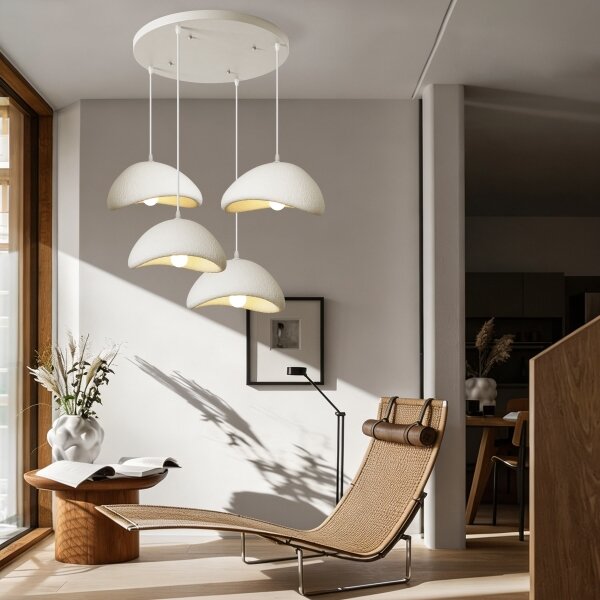 BRILAGI - Lampada a sospensione su cavo WABI SABI 4xE27/60W/230V bianca