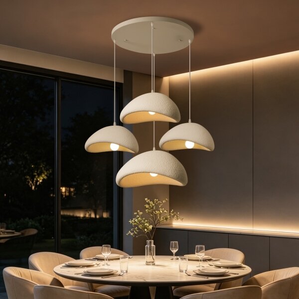 BRILAGI - Lampadario a sospensione con cavo WABI SABI 4xE27/60W/230V bianco