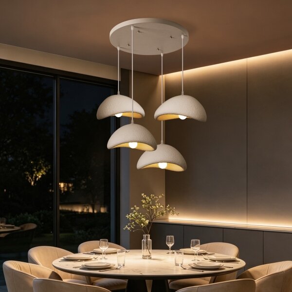 BRILAGI - Lampada a sospensione su cavo WABI SABI 4xE27/60W/230V bianca