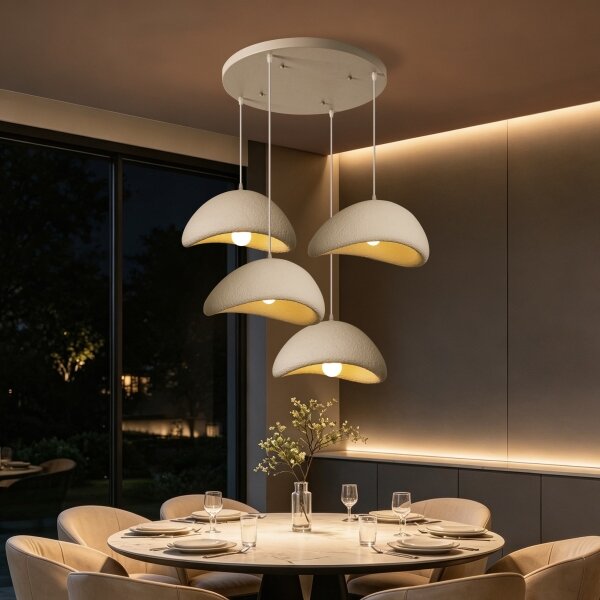 BRILAGI - Lampadario a sospensione con cavo WABI SABI 4xE27/60W/230V bianco