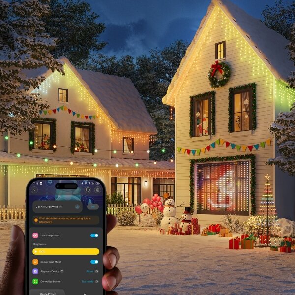 Govee - LED RGBIC Catena luminosa a effetto stalattite per esterni da 10m Wi-Fi Matter IP65
