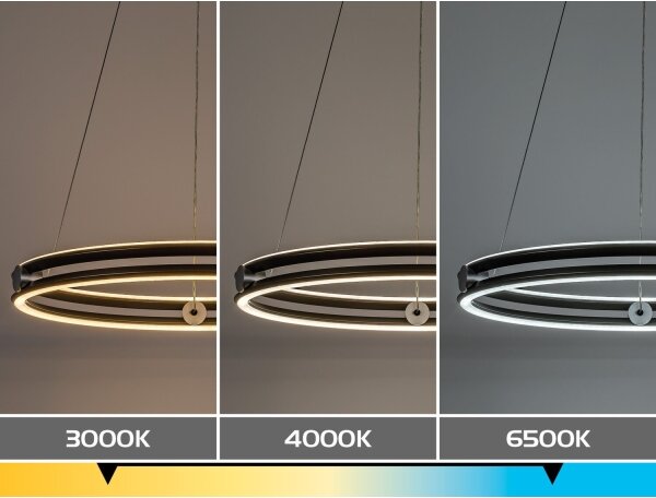 Rabalux 72277 - Lampadario LED dimmerabile a sospensione con cavo TRIXO 60W/230V 3000-6500K grigio+telecomando