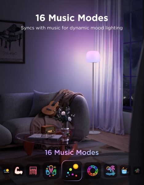 Govee - LED RGBICWW Dimmerabile lampada da terra LANTERN MATTER LED/24W/230V Wi-Fi 160 cm