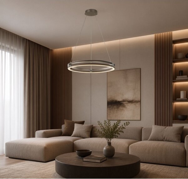 Rabalux 72277 - Lampadario LED dimmerabile a sospensione con cavo TRIXO 60W/230V 3000-6500K grigio+telecomando