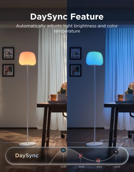 Govee - LED RGBICWW Dimmerabile lampada da terra LANTERN MATTER LED/24W/230V Wi-Fi 160 cm