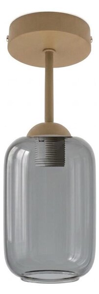 BRILAGI - Lampadario a plafone LED R GLASS 1xE27/60W/230V diam. 14 cm beige/grigio fumé
