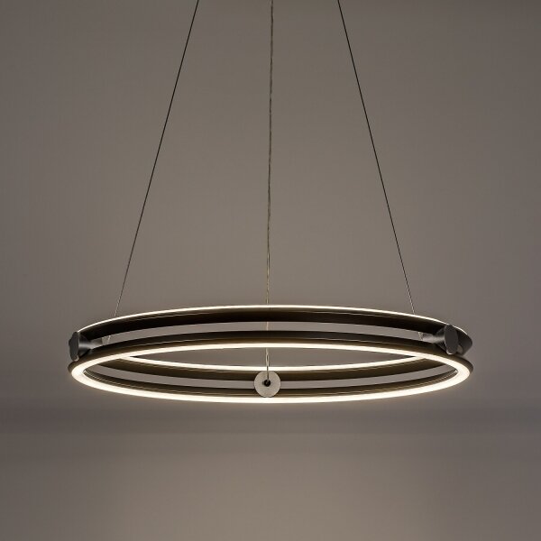 Rabalux 72277 - Lampadario LED dimmerabile a sospensione con cavo TRIXO 60W/230V 3000-6500K grigio+telecomando