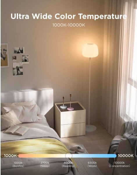 Govee - LED RGBICWW Dimmerabile lampada da terra LANTERN MATTER LED/24W/230V Wi-Fi 160 cm