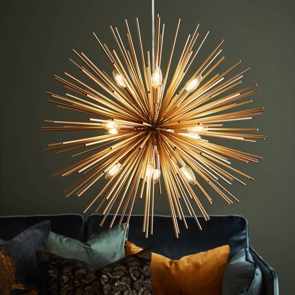 Markslöjd Lampada a sospensione Soleil, dimmerabile, Ottone / Oro, Soggiorno / Sala da pranzo, Metallo, Lampada a sospensione
