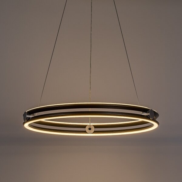 Rabalux 72277 - Lampadario LED dimmerabile a sospensione con cavo TRIXO 60W/230V 3000-6500K grigio+telecomando