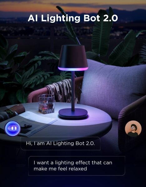 Govee - LED RGBICWW Lampada da tavolo dimmerabile CLASSIC MATTER LED/10W/5V Wi-Fi