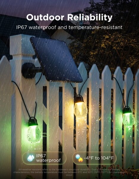 Govee - LED RGBICW Catena luminosa solare 8xLED/6W/5V Wi-Fi Matter IP67