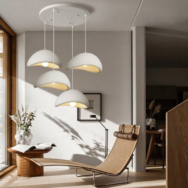 BRILAGI - Lampadario a sospensione con cavo WABI SABI 4xE27/60W/230V bianco