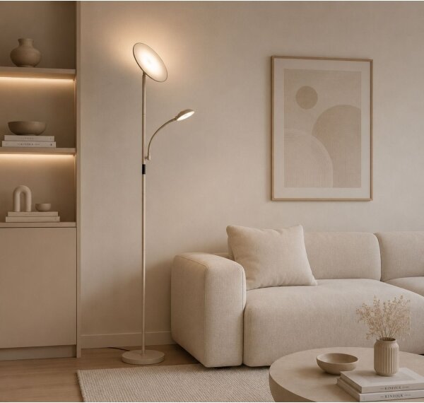 Rabalux 74083 - Lampada da terra LED dimmerabile HALINA 23W/230V 3000/4200/6500 beige