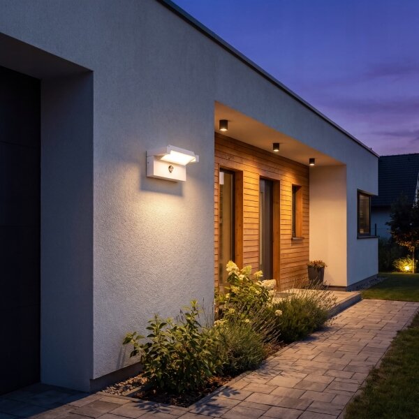 Applique da esterno LED con sensore LED/25W/230V IP54 bianco