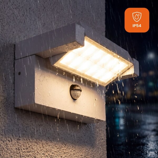 Applique da esterno LED con sensore LED/25W/230V IP54 bianco
