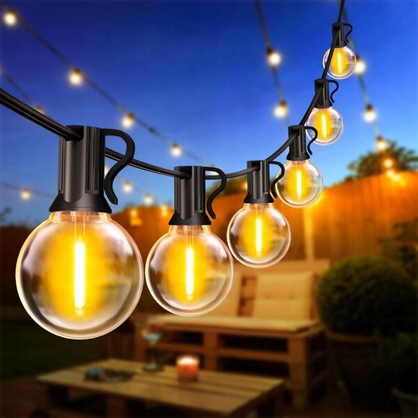 Catena luminosa decorativa da esterno LED dimmerabile 36xE12/1W/24/230V 22,35 m IP65 nero + telecomando