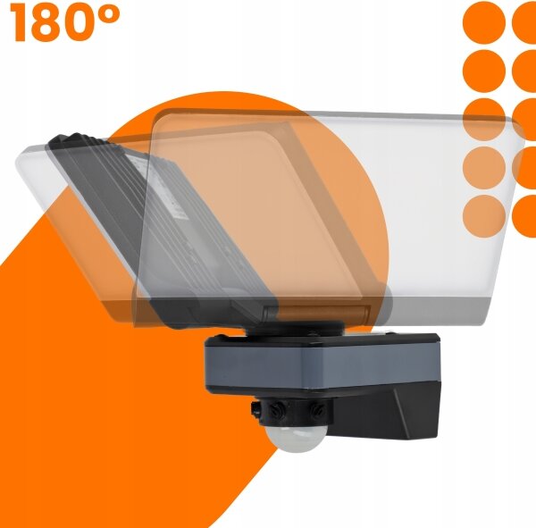 Proiettore LED con sensore di movimento e sensore crepuscolare LED/44W/230V 4200K IP54 nero