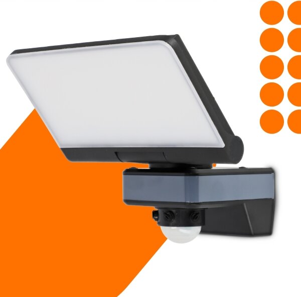 Proiettore LED con sensore di movimento e sensore crepuscolare LED/44W/230V 4200K IP54 nero