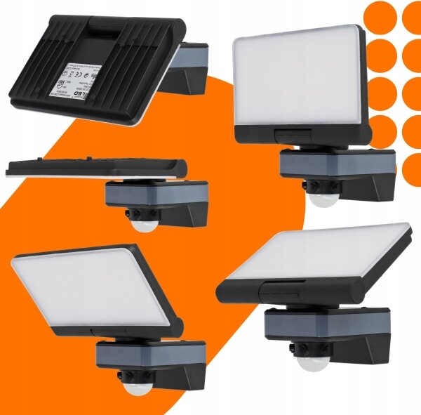 Proiettore LED con sensore di movimento e sensore crepuscolare LED/44W/230V 4200K IP54 nero