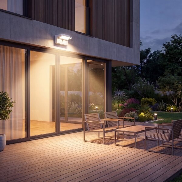 Applique da esterno LED con sensore LED/25W/230V IP54 bianco