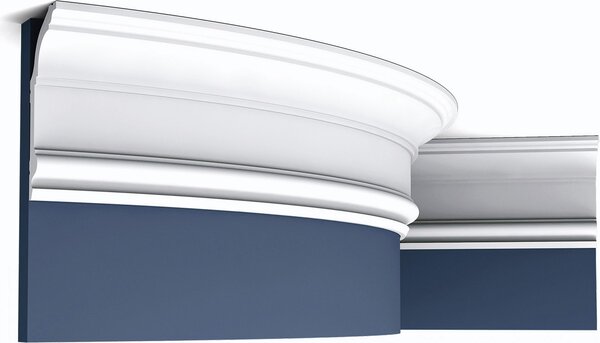 Orac Decor C339F Luxxus Profilo flessibile Modanatura per stucchi Profilo per soffitti Modanatura decorativa Modanatura per angoli Modanatura per pareti | 2 metri