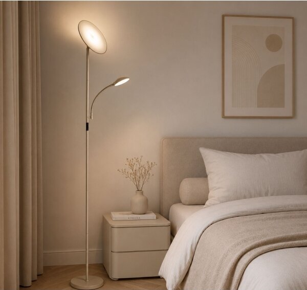 Rabalux 74083 - Lampada da terra LED dimmerabile HALINA 23W/230V 3000/4200/6500 beige