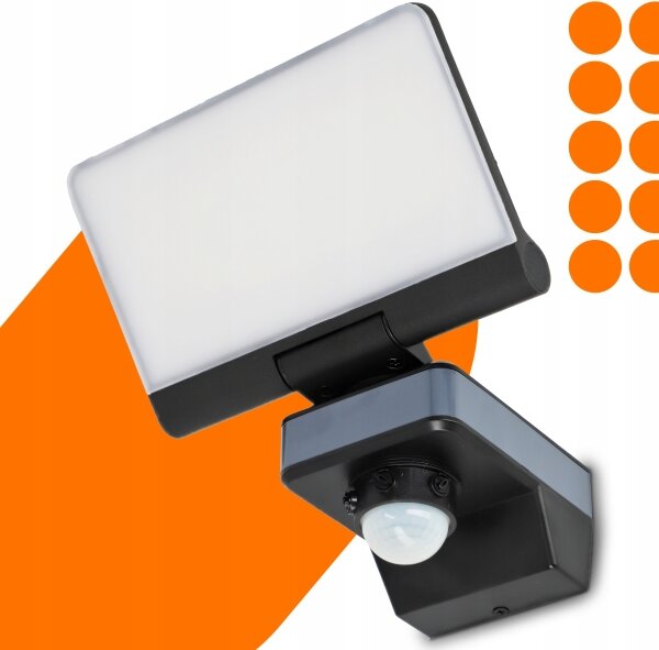 Proiettore LED con sensore di movimento e sensore crepuscolare LED/44W/230V 4200K IP54 nero