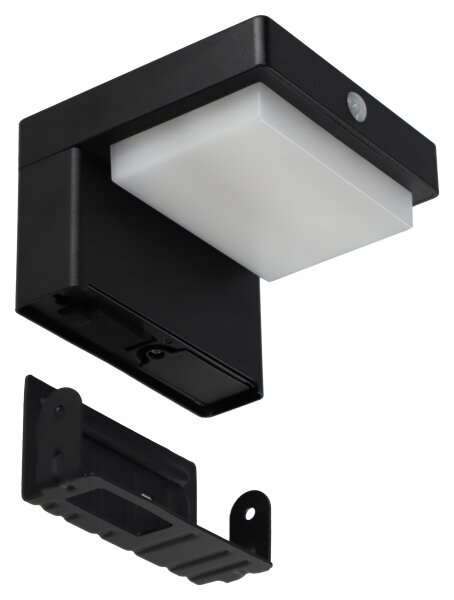 Lampada da parete solare LED con sensore LED/5W/3,7V 2000 mAh IP44 nero