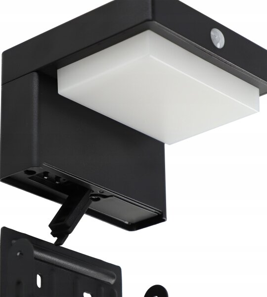 Lampada da parete solare LED con sensore LED/5W/3,7V 2000 mAh IP44 nero