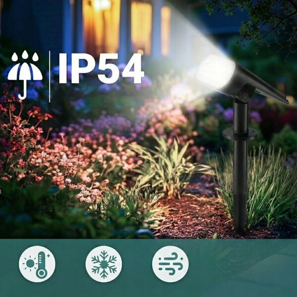 Lampada solare LED 2 in 1 LED/3,7V 1200 mAh IP54 nera
