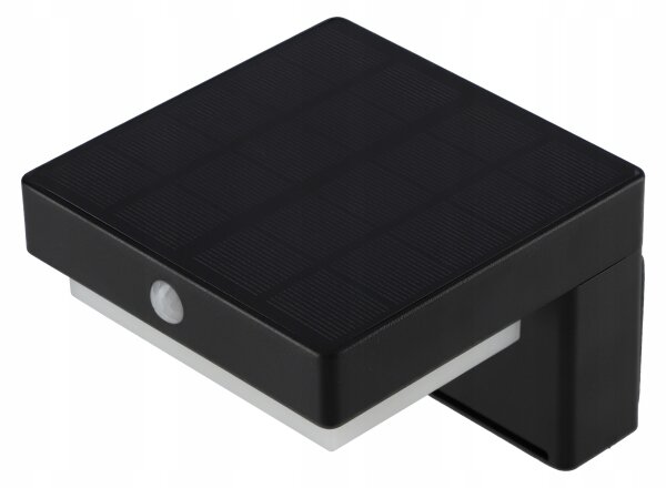 Lampada da parete solare LED con sensore LED/5W/3,7V 2000 mAh IP44 nero
