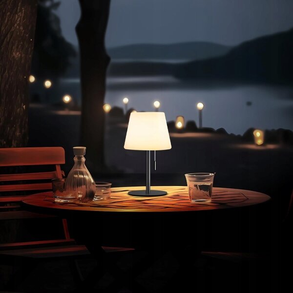 Lampada solare LED dimmerabile LED/2W/5V USB 1200 mAh IP44 bianco/nero