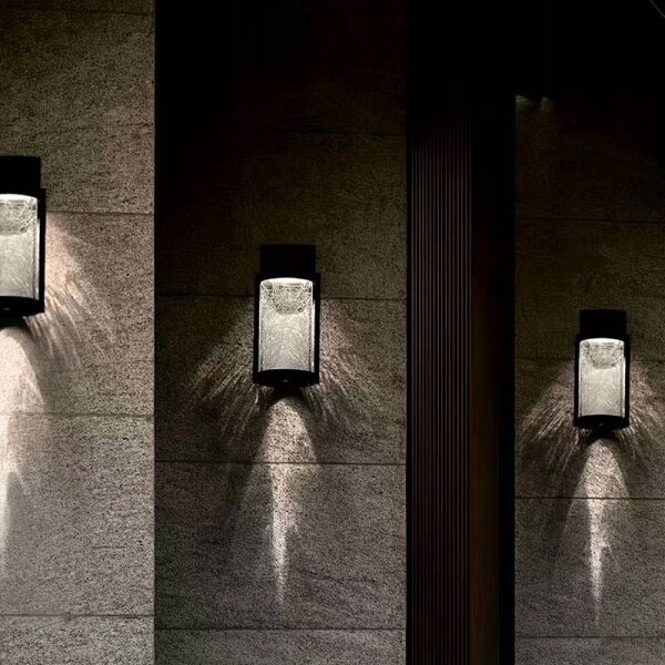 Lampada da parete solare a LED LED/3,7V 300 mAh IP44 nera