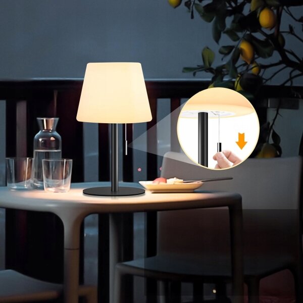 Lampada solare LED dimmerabile LED/2W/5V USB 1200 mAh IP44 bianco/nero