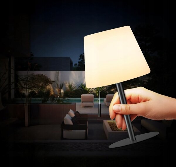 Lampada solare LED dimmerabile LED/2W/5V USB 1200 mAh IP44 bianco/nero