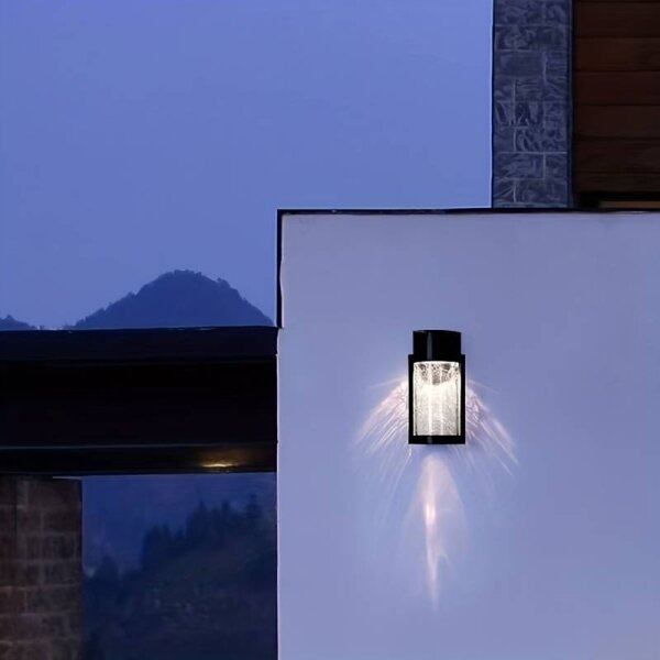 Lampada da parete solare a LED LED/3,7V 300 mAh IP44 nera