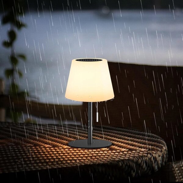 Lampada solare LED dimmerabile LED/2W/5V USB 1200 mAh IP44 bianco/nero