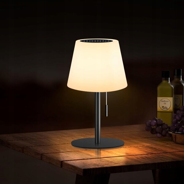 Lampada solare LED dimmerabile LED/2W/5V USB 1200 mAh IP44 bianco/nero