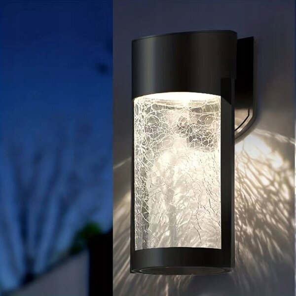 Lampada da parete solare a LED LED/3,7V 300 mAh IP44 nera